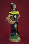 Jamaica Lady with Fruit Basket Created by Frazer's Ceramic in Kingston (Three Quarter View)