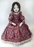 Kansas Pioneer Doll Made with Stuffed Material and Cotton Dress (Full View)