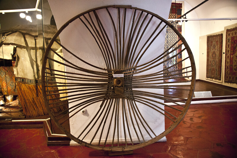 Large Wicker Wheel at the Museum of Turkish and Islamic Art in Istanbul