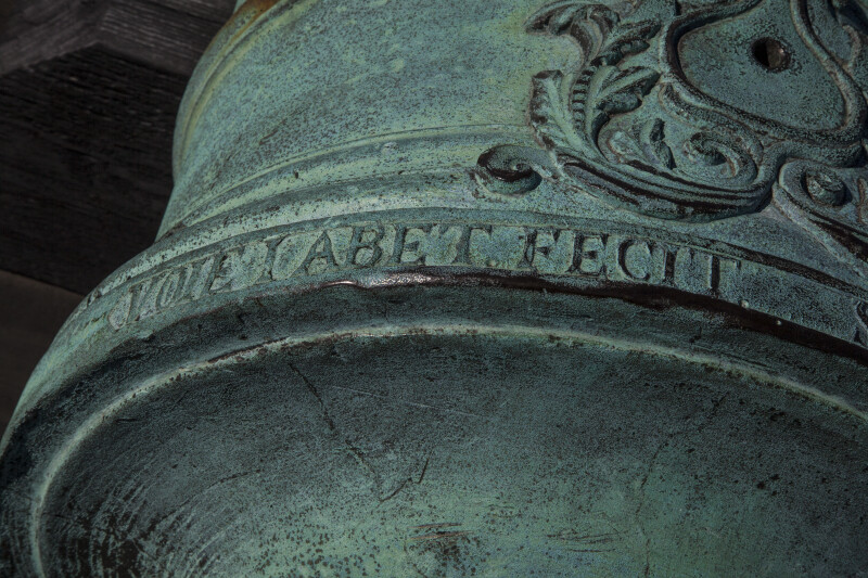 Letters Written on an Oxidized, Bronze Cannon