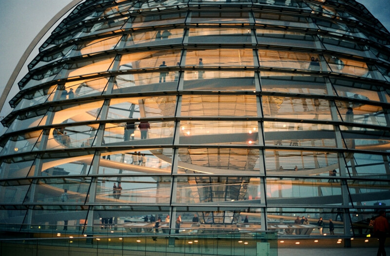 Looking into the Reichstag Dome