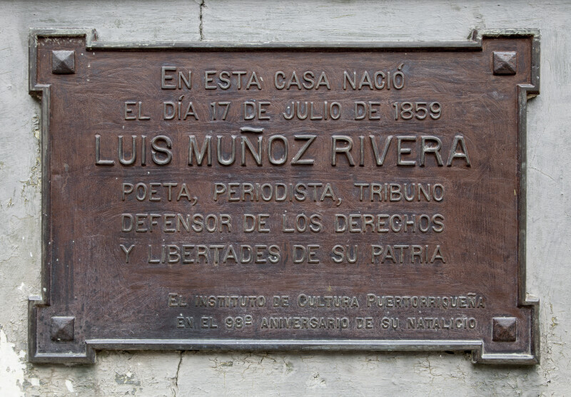 Luis Muñoz Rivera Home Historical Marker
