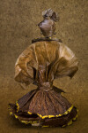 Martinique Doll Made from Plastic Wearing Banana Leaf Dress and Head Scarf (Back View)