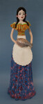 Mexico Ceramic Lady with Fiesta Blouse and Long Skirt (Full View)