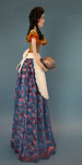 Mexico Handcrafted Ceramic Woman Holding Large Fish (Profile View)
