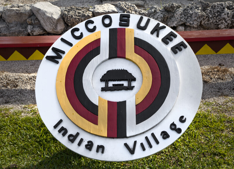 Miccosukee Indian Village Sign at the Big Cypress National Preserve
