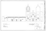 Mission Concepción North to South Section Drawing