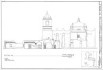 Mission Concepción Section Drawing through South Side