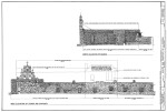 Mission Espada North and West Elevation Drawings