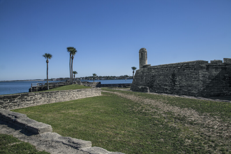 Moat and Main Watch Tower of Castillo de San Marcos