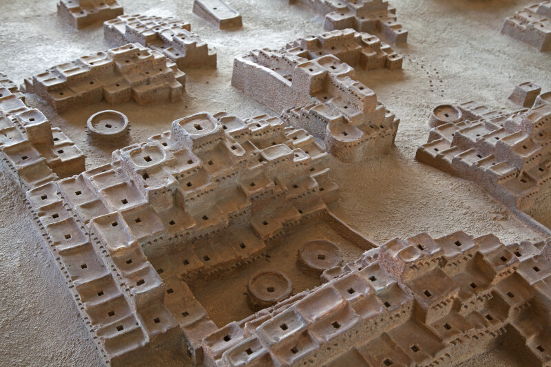 Model of Pueblos and Kivas at the Quarai Ruins