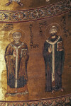 Monreale cathedral, apse mosaics, St. Silvester and St. Thomas Becket of Canterbury
