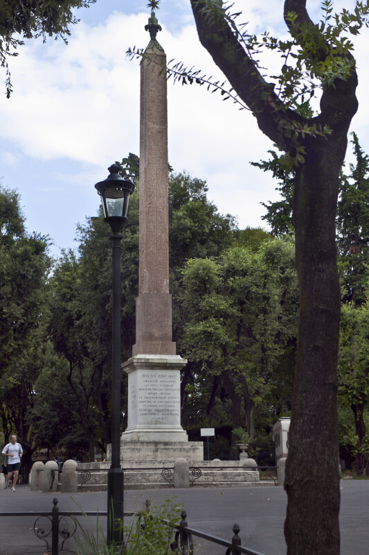 Monument with an Inscription at the Villa Borghese Gardens