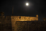 Moon Shining Down on the Ravelin and Southeast Corner of Castillo de San Marcos