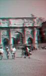 Most of the Arch of Constantine, and a bit of the Coliseum