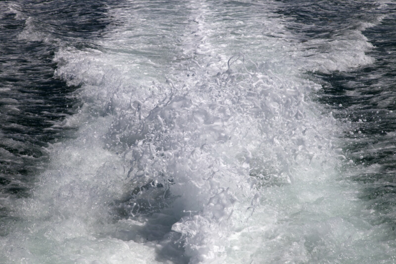 Movement of Water Created by Boat Moving at High Speed