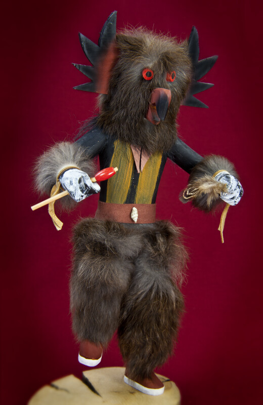 Nevada Wooden Indian Doll with Removable Owl Mask (Full View)