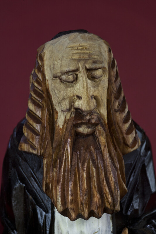 New York Carving of Rabbi's Face with Beard, Payots, and Mustache (Close Up)