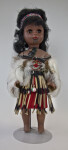 New Zealand Maori Doll, Authentically Clothed In Traditional Maori Dress (Front View)
