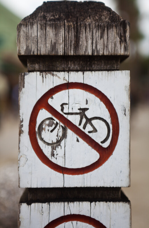 No Bicycling Allowed