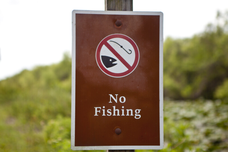 No Fishing Sign