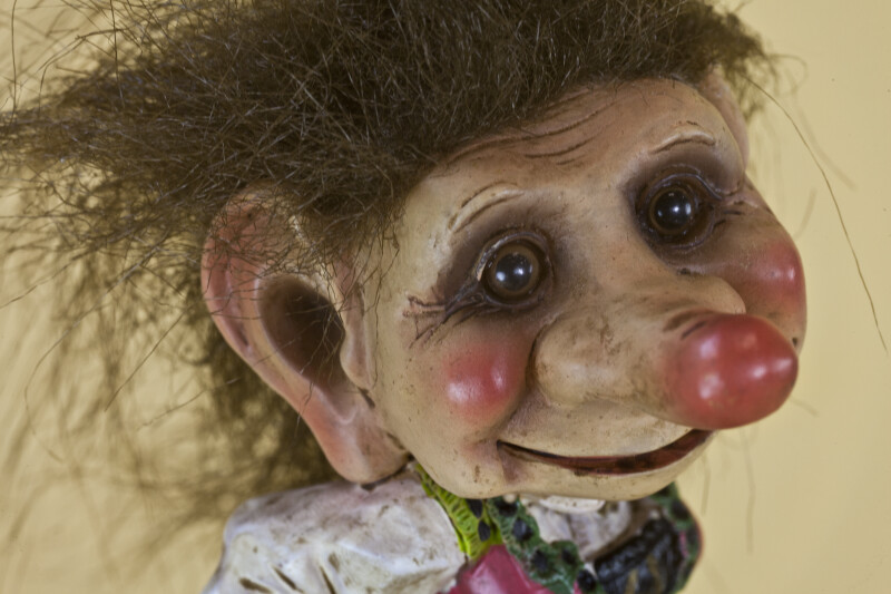 Norway Female Troll Doll with Marble-Like Eyes (Close Up)