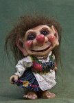 Norway Troll Female Doll with Large Nose and Ears (Full View)