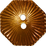 Octagonal Button with Radiating Lines, Brown
