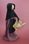 Ohio Faceless Amish Female Made from Wood and Cloth (Three Quarter View)
