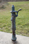 Old, Light-Blue Water Pump at Boyce Park