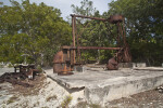 Old, Rusted Machine on a Keystone Slab at Windley Key Fossil Reef Geological State Park