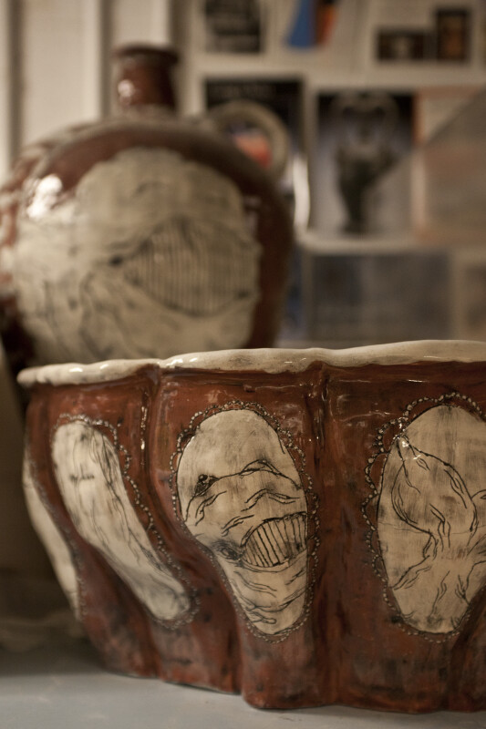 Painted/Glazed Ceramic Bowl