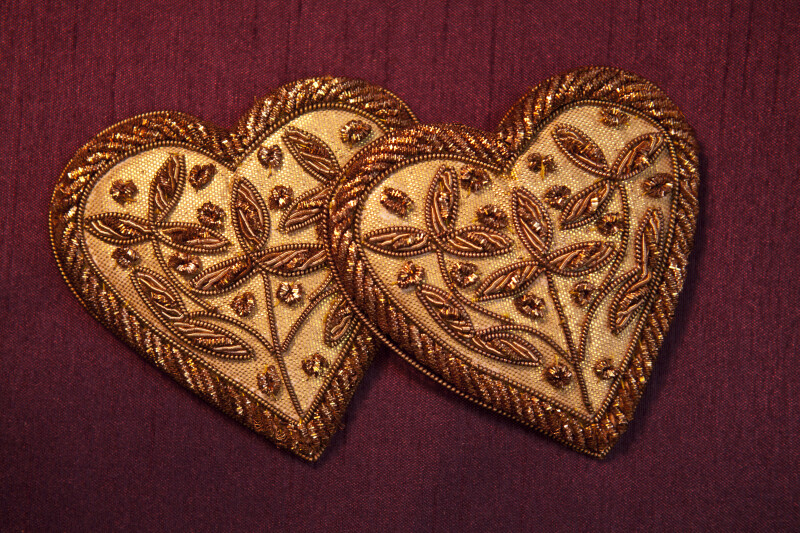 Pair of Heart Ornaments