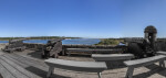 Panoramic View of Matanzas Inlet from Battlements with Cannons