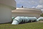 Piping and Aerators at a Wastewater Treatment Plant