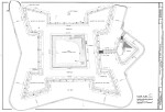 Plan Drawing of Castillo de San Marcos Upper Deck, 1987