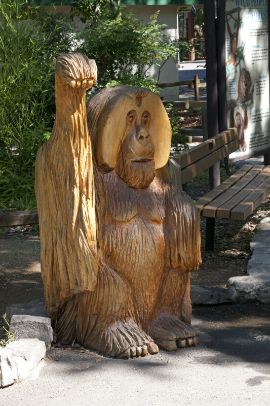 Primate Sculpture at the Sacramento Zoo