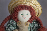Prince Edward Island Storybook Heroine Anne of Green Gables with Embroidered Facial Features (Close Up)