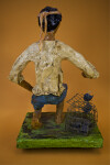 Puerto Rico Figure of Land Crab Fisherman from Paper Mache' (Back View)