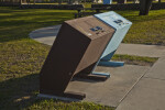 Recycle Bins at H.P. Williams Roadside Park of Big Cypress National Preserve