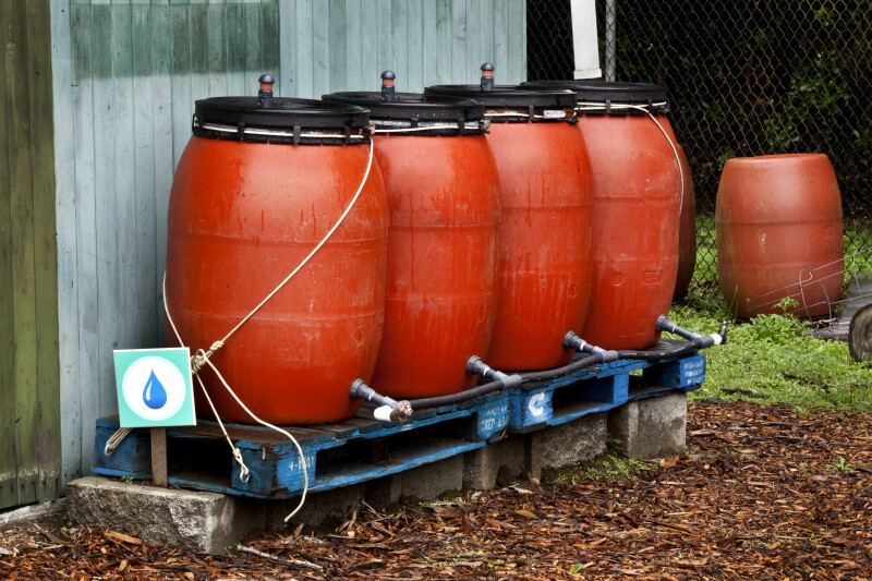 Red Water Barrels