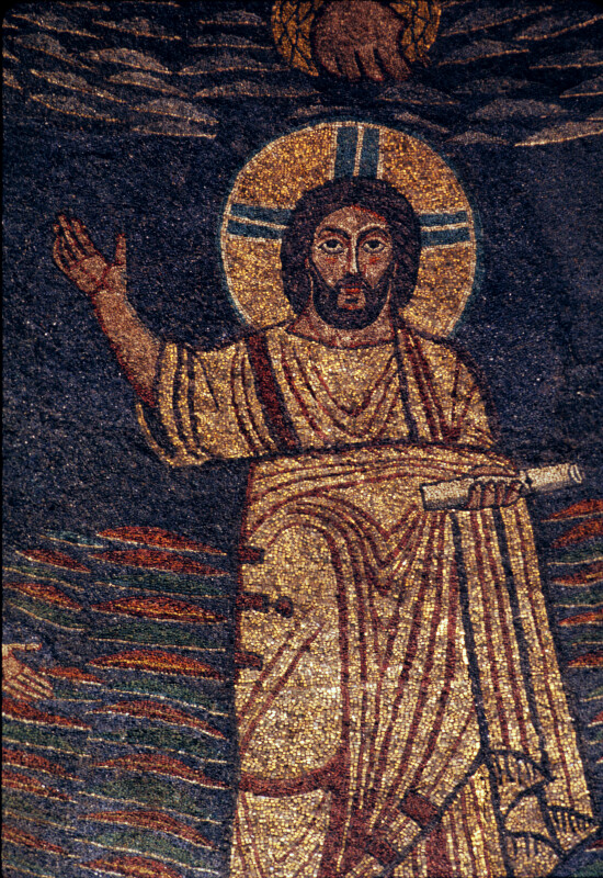 Rome, Santa Prassede, apse mosaic, Christ in glory