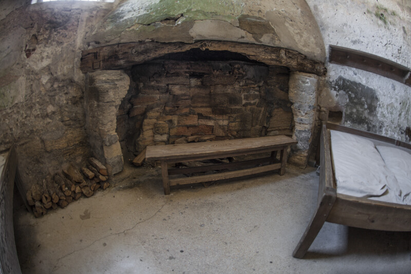 Room with a Fireplace Adjacent to the Entrance of Castillo de San Marcos