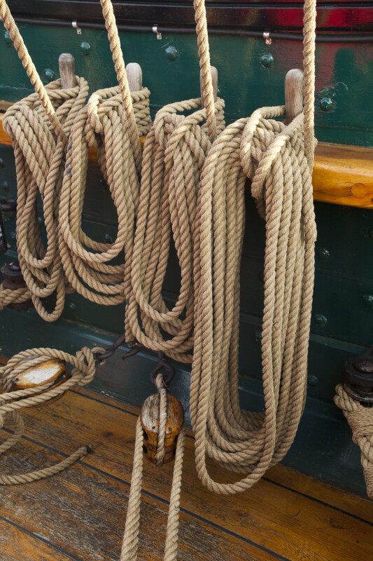 Ropes Tied to Wood