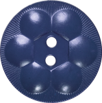 Rosette Button with Six Circles, Blue