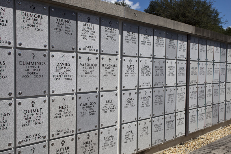 Rows of Plaques