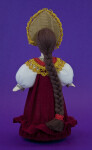 Russia Lady with Long Braid and National Costume (Back View)