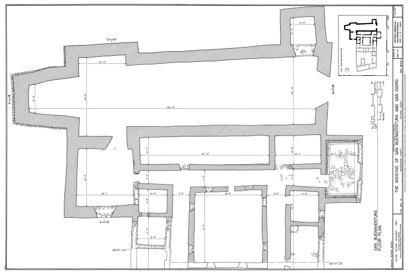 San Buenaventura Floor Plan Enlargement, Northern Section