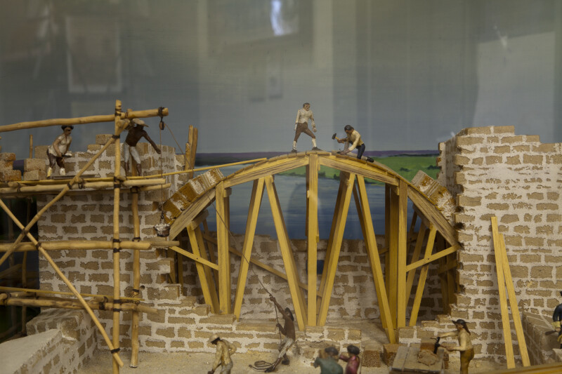 Scale Model of Fort Matanzas Under Construction