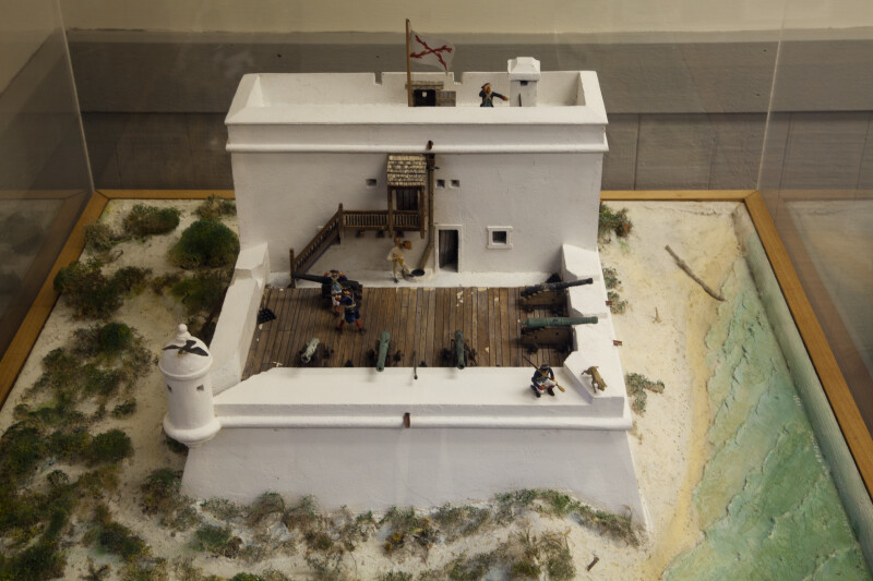 Scale Model of Fort Matanzas Viewed from Above, Close-up